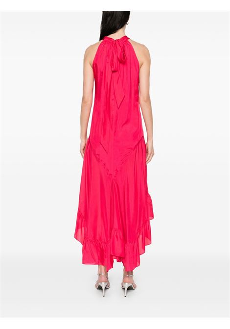 Abito lungo in fucsia con scollo all'americana Philosophy Di Lorenzo Serafini - donna PHILOSOPHY DI LORENZO SERAFINI | 043821160216